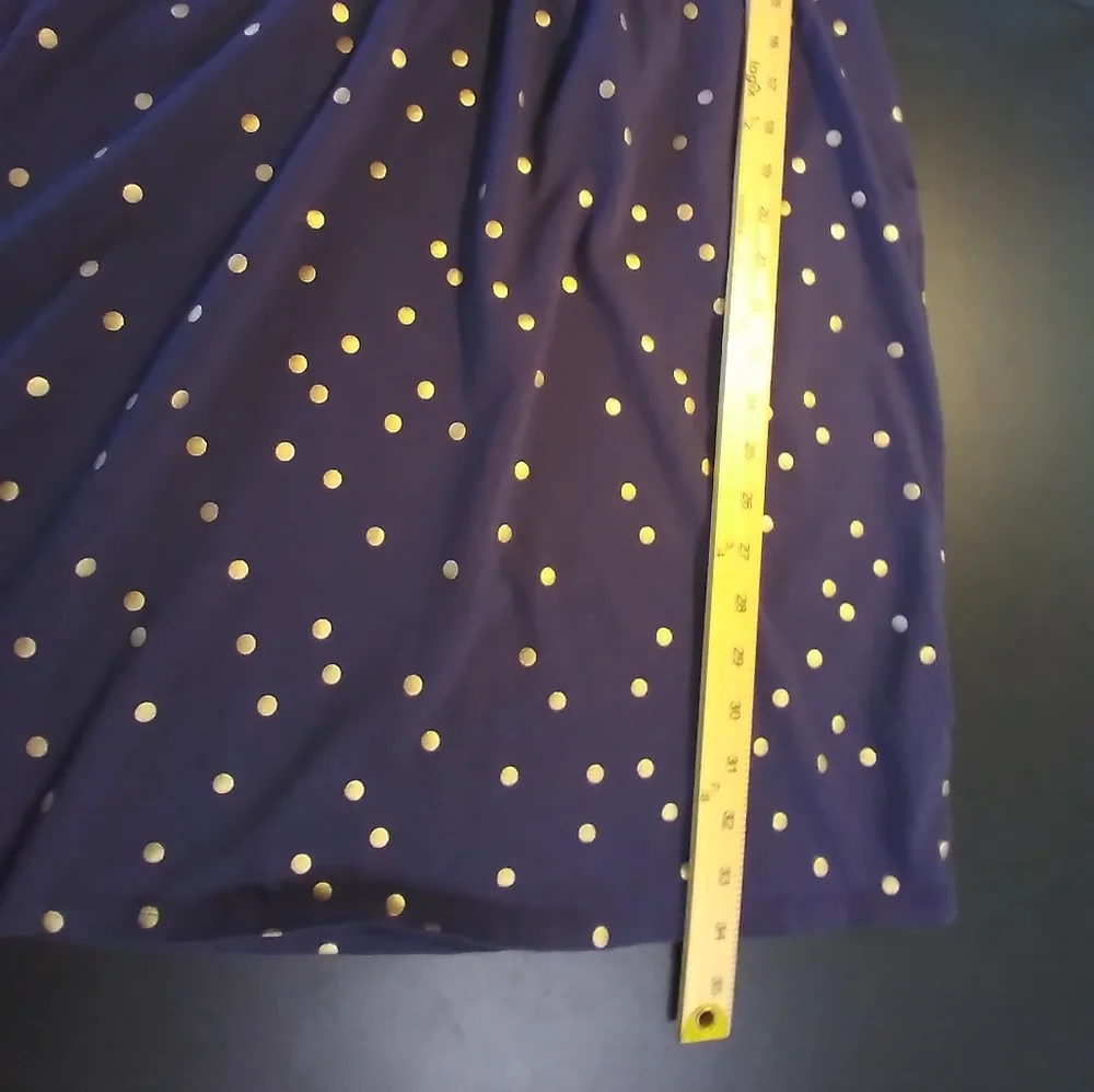 Boden Navy Polka Dot Sleeveless Fit & Flare Dress Size 12R Stretchy Flowy Casual - Picture 3 of 11